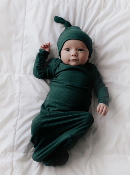 ribbed knotted gown|forest green Bushel and a Peck ribbed knotted gown|forest green Bushel and a Peck