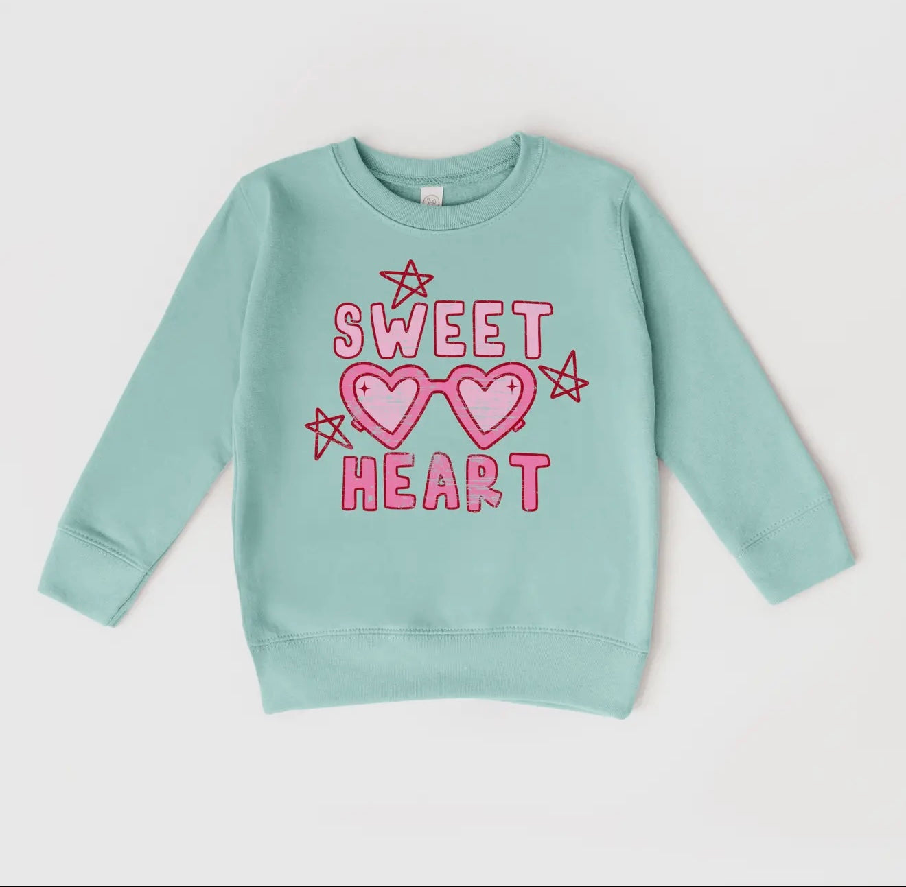 sweet heart sweatshirt|teal