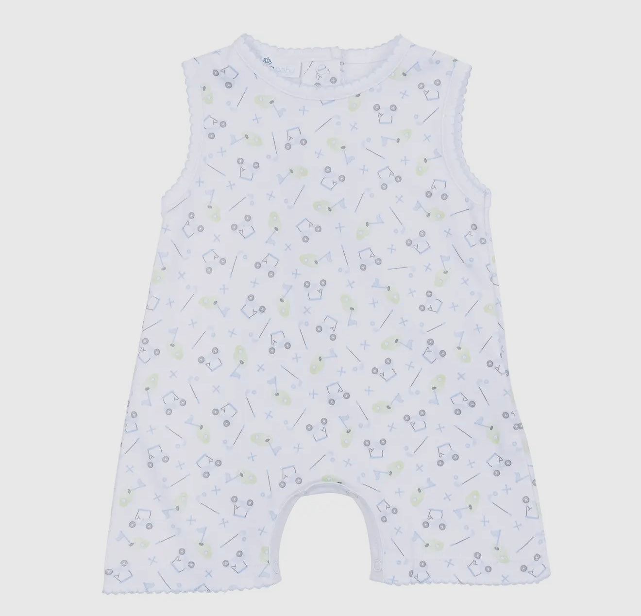 tiny tee time playsuit|light blue