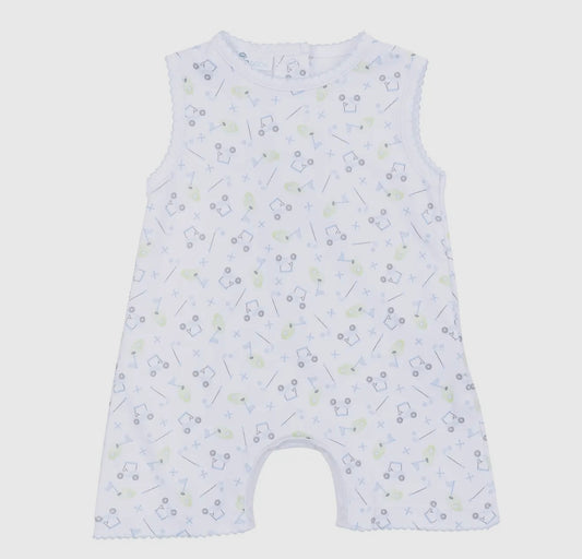 tiny tee time playsuit|light blue