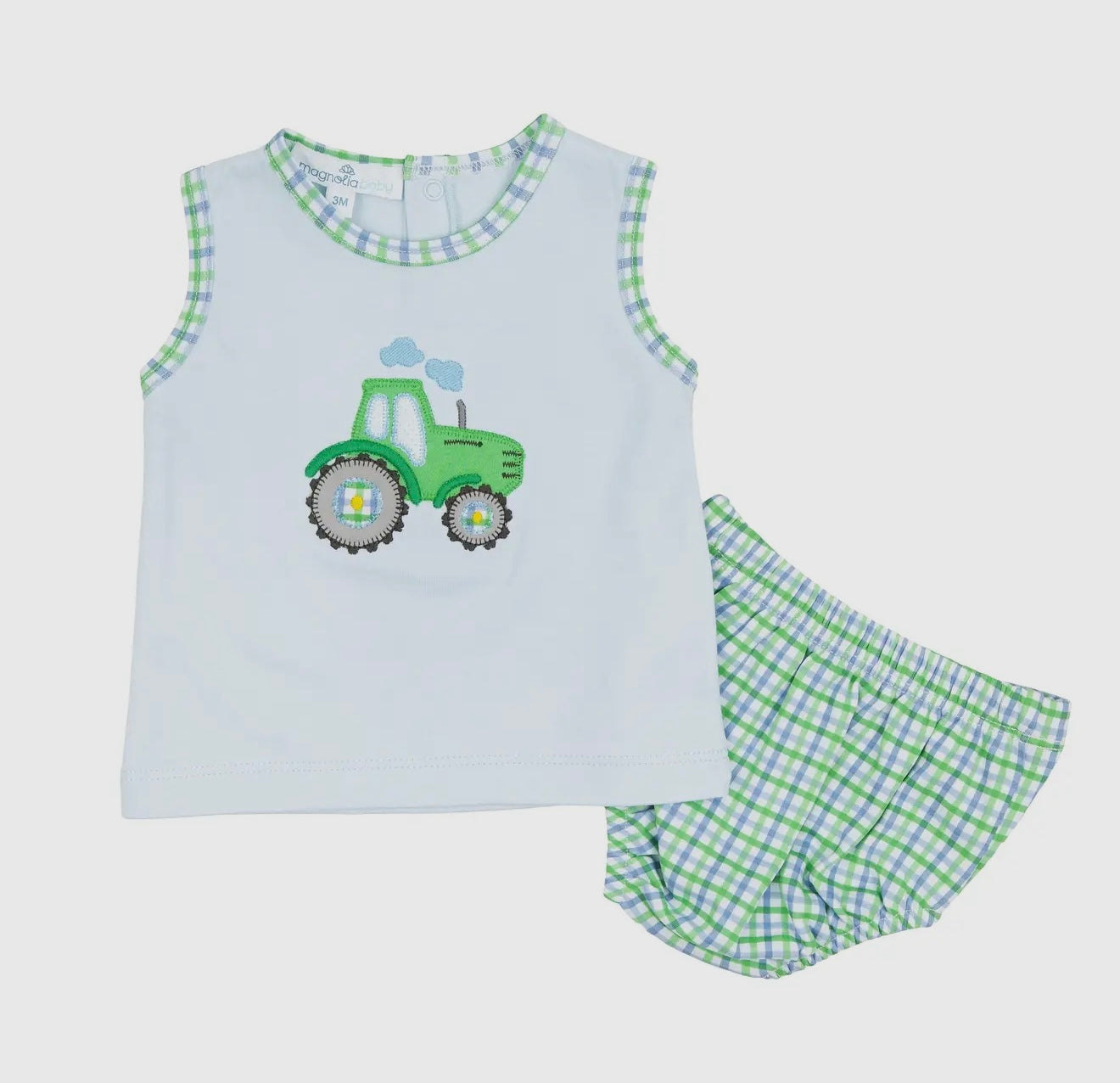 tractor tales diaper cover set|light blue
