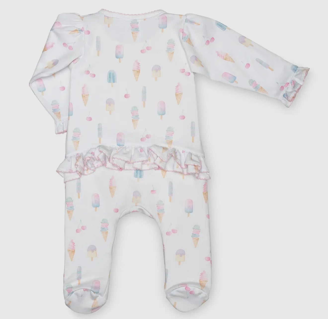 ice cream ruffle footie sleeper|multi