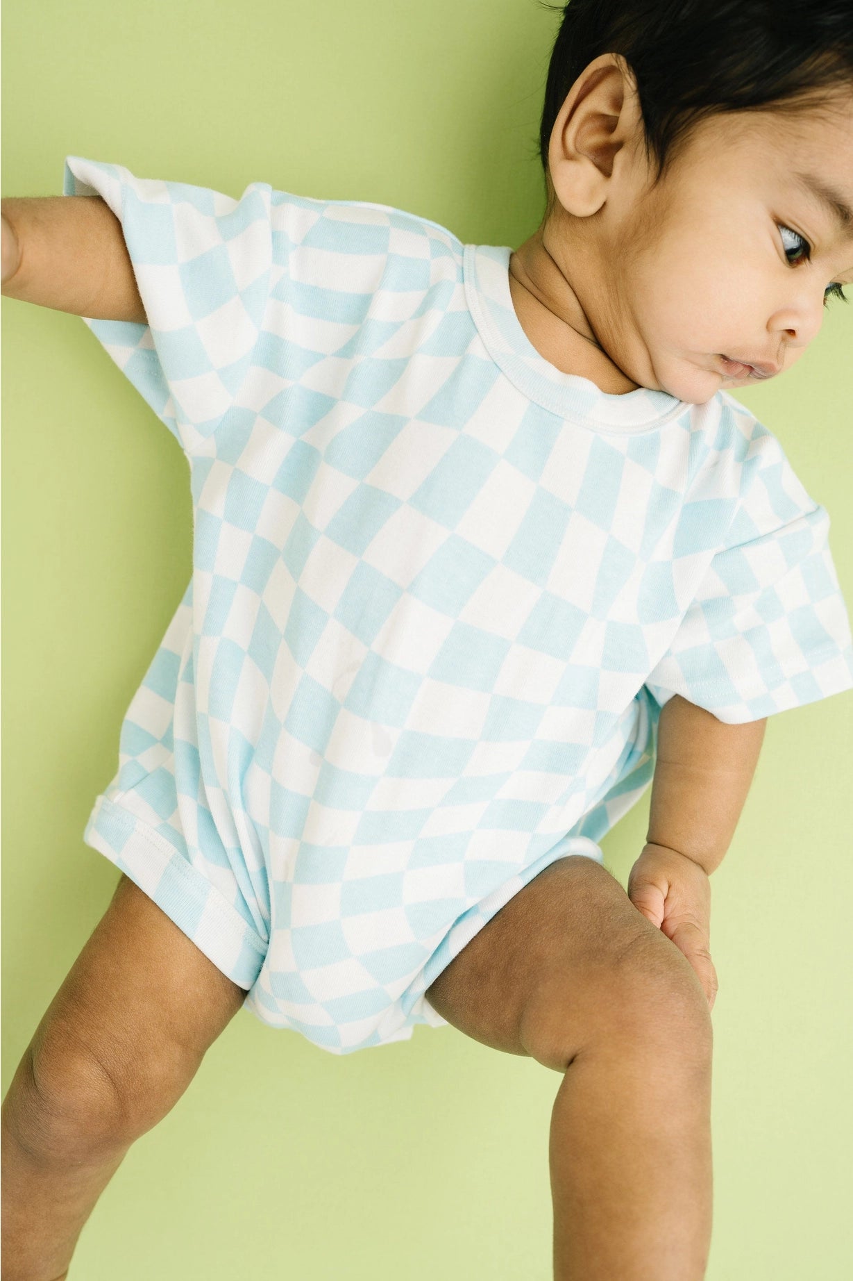 Wavy Slouchy Romper|Blue