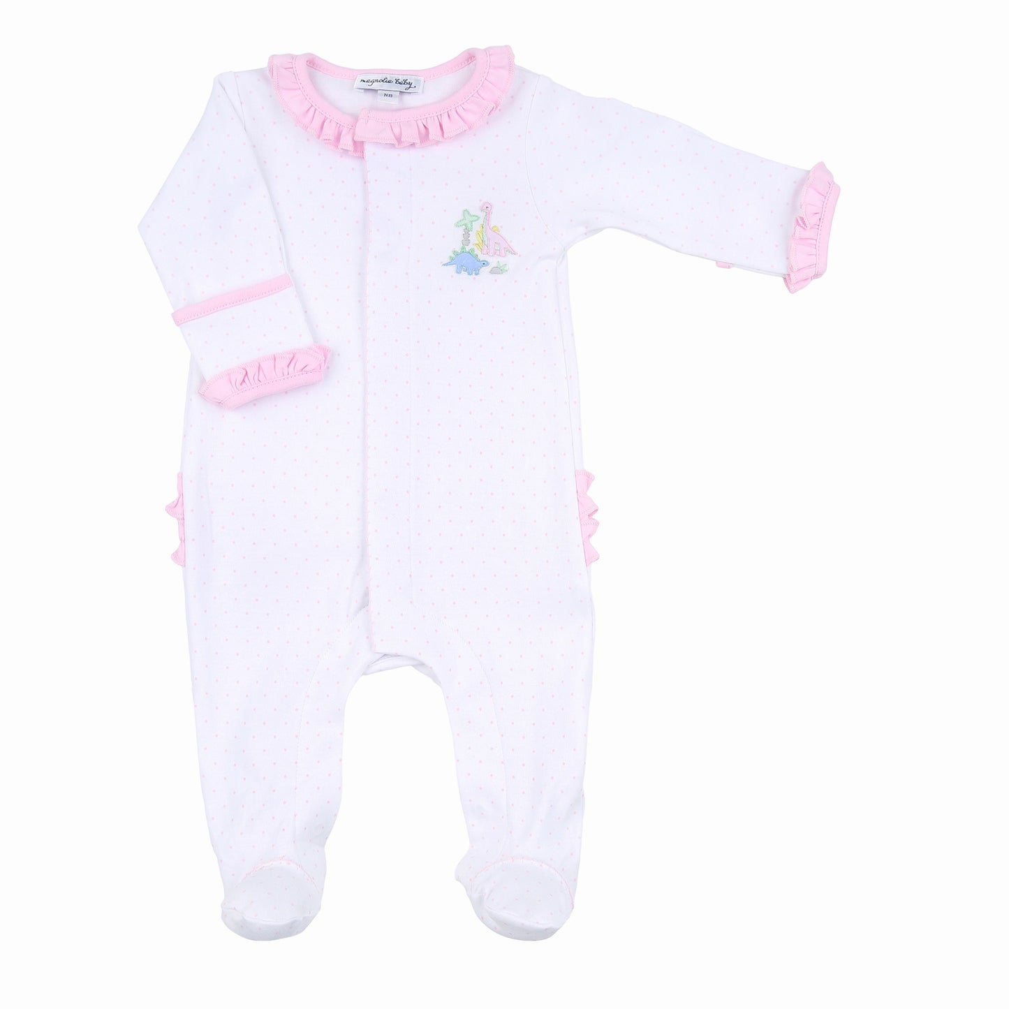 dinoland ruffle footie sleeper|pink