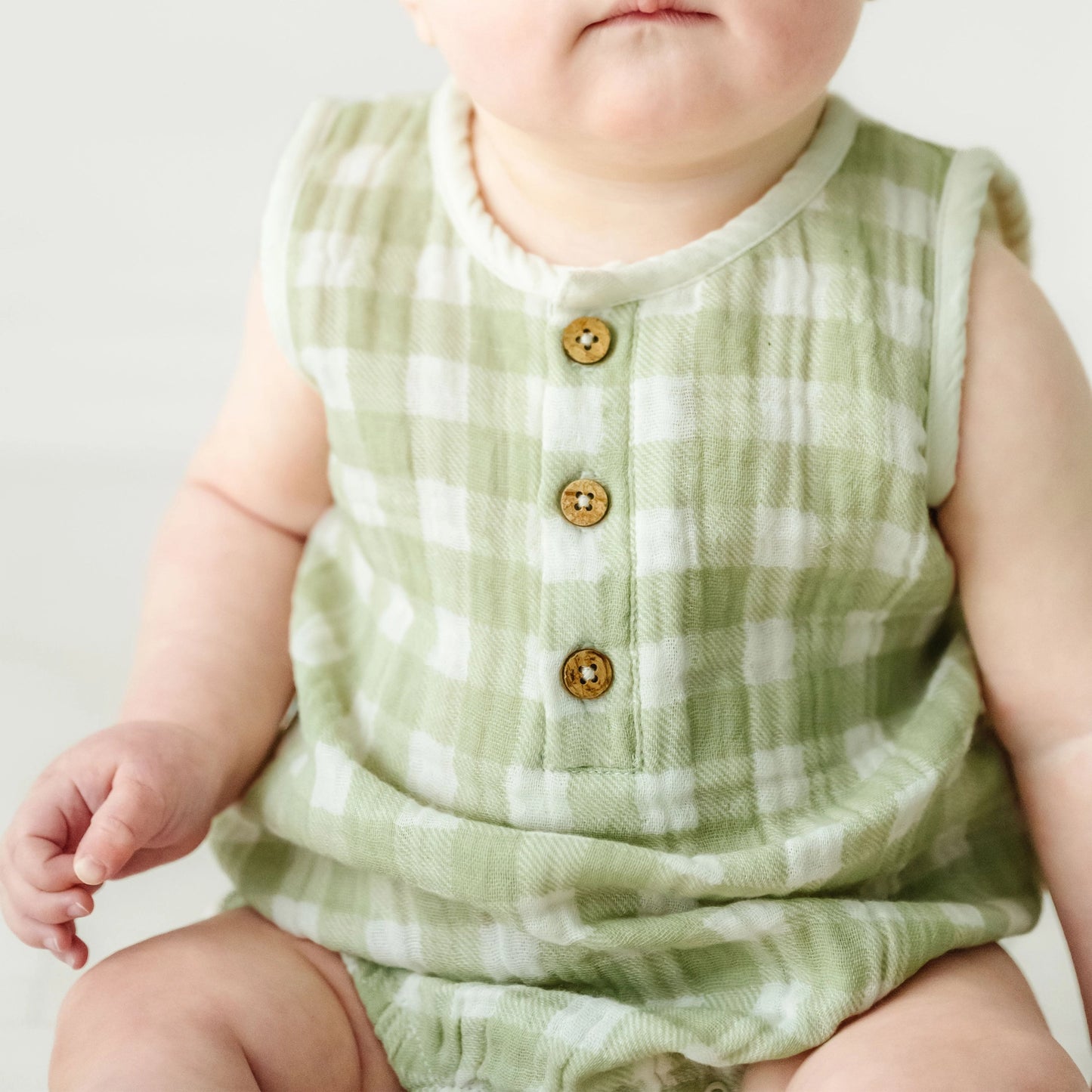 gingham bubble|green