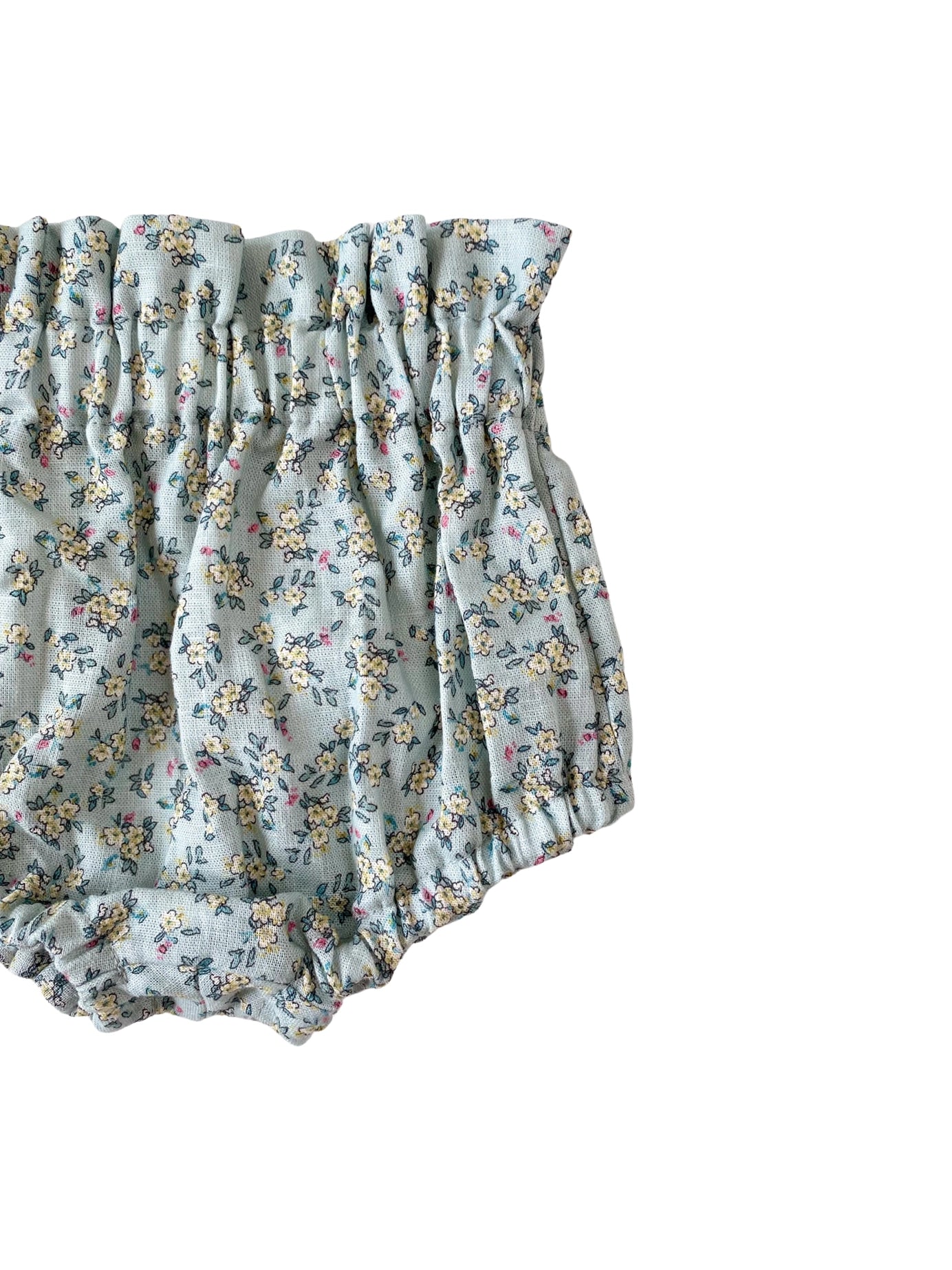 linen bloomers|floral icy blue