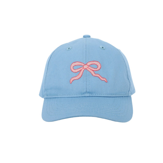 pink bow hat|blue
