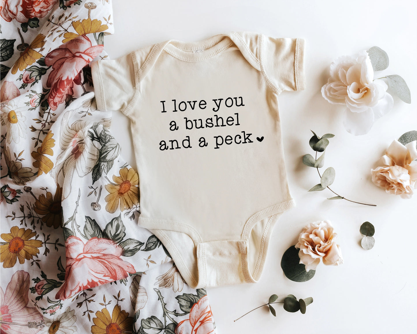 bushel and a peck onesie and tee|cream