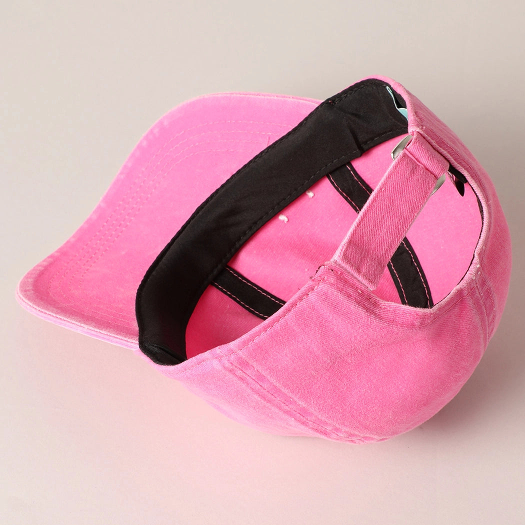 “mini” baseball hat|hot pink