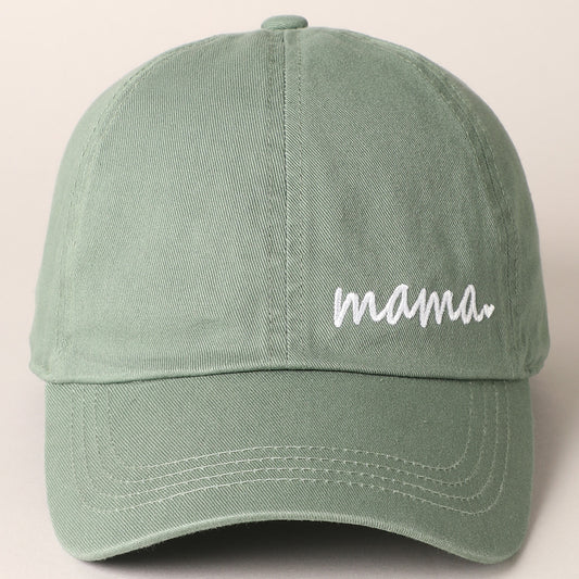 “mama” baseball hat|sage