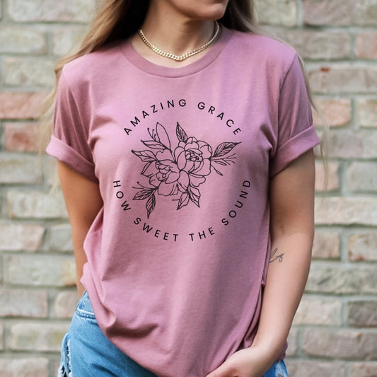 amazing grace T-shirt|mauve