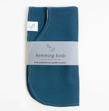 burp cloth|indigo blue