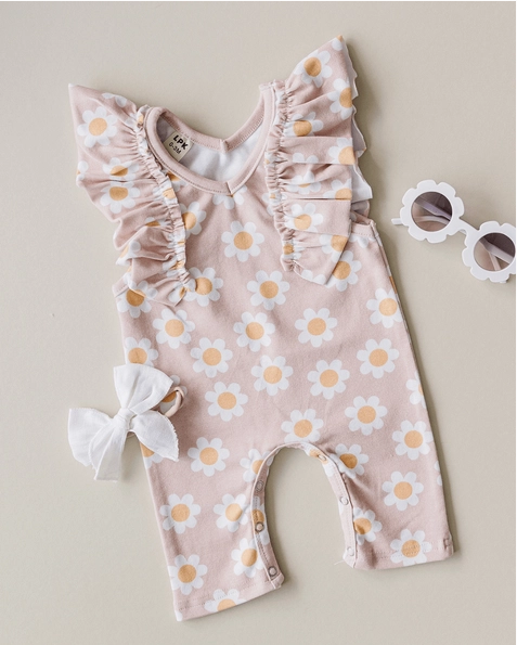 daisy flutter jumpsuit|pink