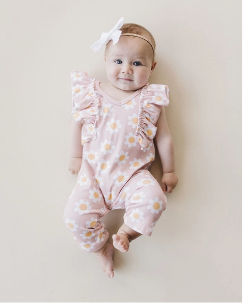 daisy flutter jumpsuit|pink