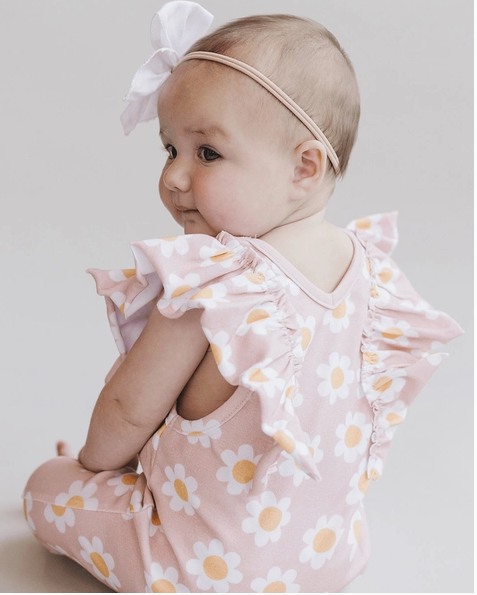 daisy flutter jumpsuit|pink